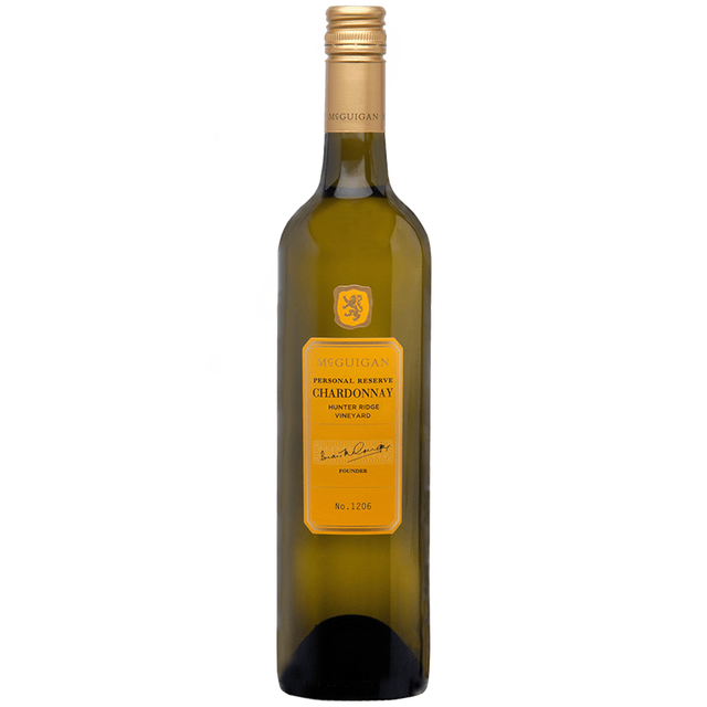 750ml wine bottle 2016 McGuigan Personal Reserve Hunter Ridge Vineyard Chardonnay image number null